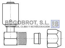 Racor 66-SR2929 - RACOR ACERO REDUCIDO 90 GRADOS COMPRESSION FITTING  5/8"  10