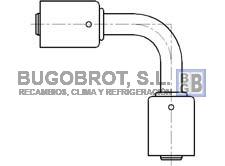 Racor 66-BL6121 - RACOR ALUMINIO ESTANDAR EMPALME 90 GRADOS 6 X 6  6 6