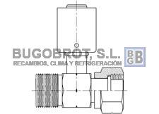 Racor 66-SB6286 - RACOR ACERO ESTANDAR EMPALME EN T METRICO M27 X 2.0  M27 12