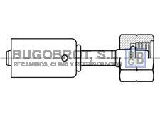 Racor 66-BL9302 - RACOR ALUMINIO ESTANDAR RECTO HEMBRA O-RING (MÉTRICA) M16 X