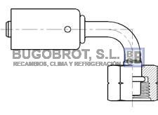 Racor 66-BL9321 - RACOR ALUMINIO ESTANDAR 90 GRADOS HEMBRA O-RING (MÉTRICA) 9/