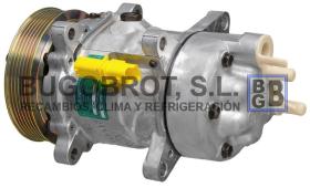 Compresor Aftermarket 51-1437X - COMP. SX6V12 V-B P6 120 MM. (PEUGEOT 206/307) BGBQA