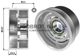 Embragues 52-0093 - POLEA DE EMBRAGUE COMP. TM21 127MM. PV5 (CUELLO LARGO)