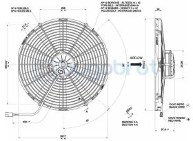 Electro ventiladores 18-1046 - ELEC. SPAL 385MM. REC. ASP. 24V. VA18-BP71/LL-86A