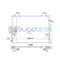 Condensador 62-TO9034 - CONDENSADOR TOYOTA HILUX VIGO PICKUP
