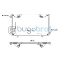 Condensador 62-TO9020 - CONDENSADOR TOYOTA AVENSIS RH