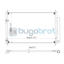 Condensador 62-TO9026 - CONDENSADOR TOYOTA COROLLA BASE L4 1.8L