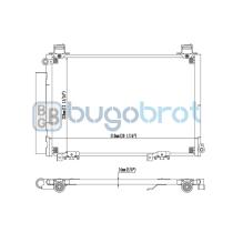 Condensador 62-TO9027 - CONDENSADOR TOYOTA ECHO L4 1.5