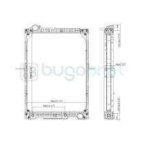 Radiadores 40-MB0010B - RADIADOR MERCEDES-BENZ TRUCKS MK-SERIES CON BASTIDOR