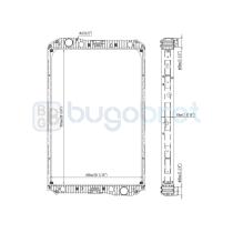 Radiadores 40-MB9004B - RADIADOR MERCEDES-BENZ TRUCKS AXOR CON BASTIDOR