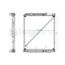 Radiadores 40-MB9009B - RADIADOR MERCEDES-BENZ TRUCKS ACTROS CON BASTIDOR