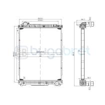 Radiadores 40-MB9013 - RADIADOR MERCEDES-BENZ TRUCKS MK-SERIES