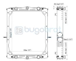 Radiadores 40-DF9005B - RADIADOR DAF LF FA 22067D 13'- CON BASTIDOR