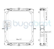 Radiadores 40-DF9007B - RADIADOR DAF DL FA 180 4.4D 17'- CON BASTIDOR