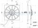 Electro ventiladores 18-09098 - ELEC. SPAL 280MM. REC. SOP. 24. VA04-BP70/LL-37S