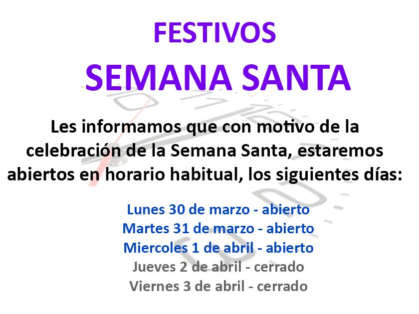 Festivos Semana Santa 2026